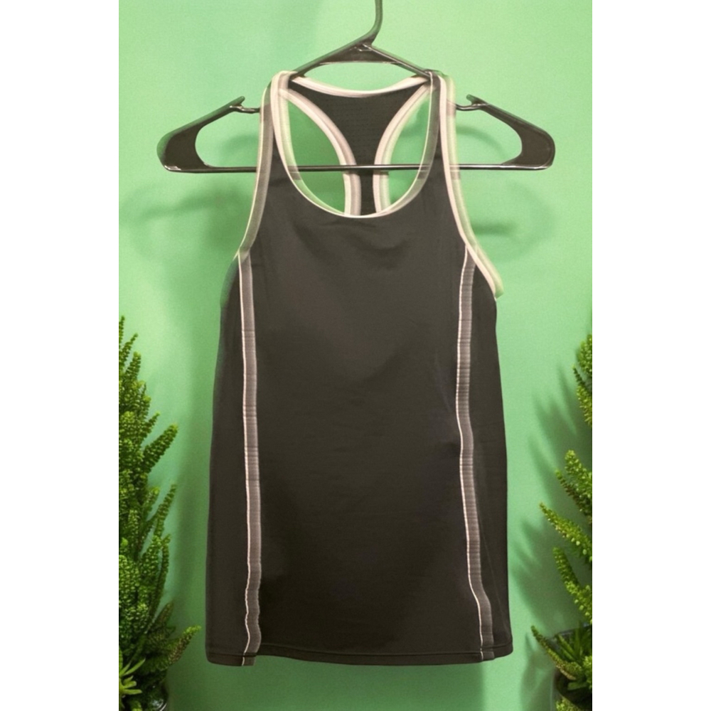 Women's Lands' End Tank Top, Size 10, Black & White